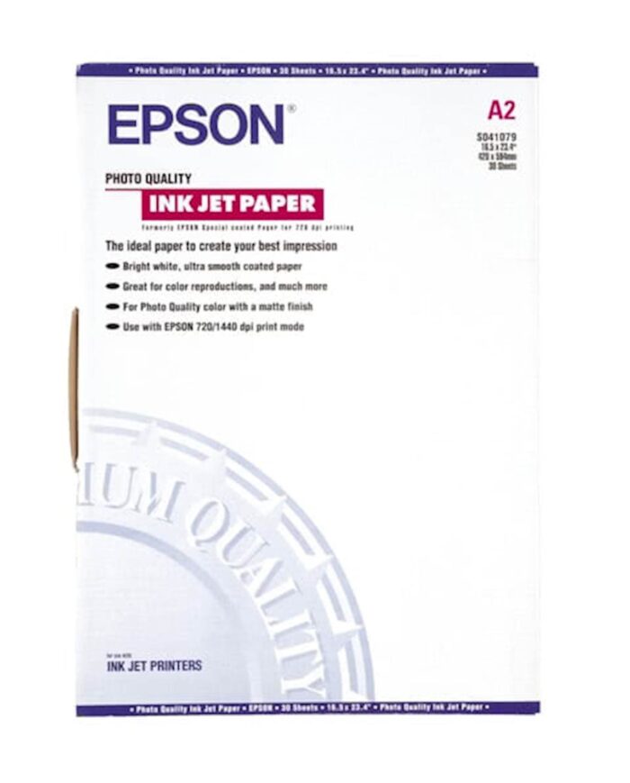 PAPIR EPSON, A2, 30L, PHOTO QUALITY INK