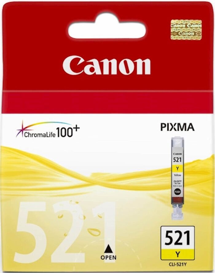 ČRNILO CANON CLI-521 RUMENO ZA IP3600/4600/MP540/MP620 ZA 9ml