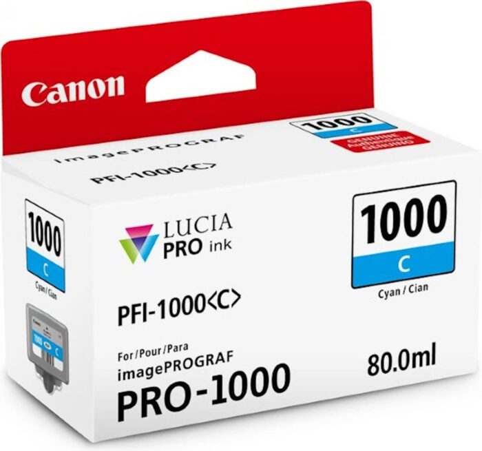ČRNILO CANON PFI-1000 CYAN ZA IMAGEPROGRAF PRO-1000, 80 ml