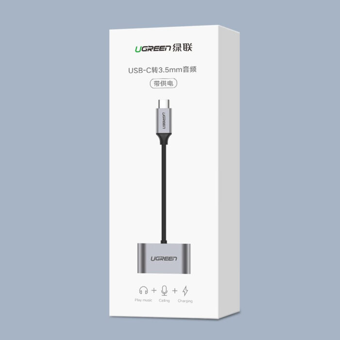 Ugreen USB-C na 3.5mm + USB-C Hub Adapter - box - Image 3