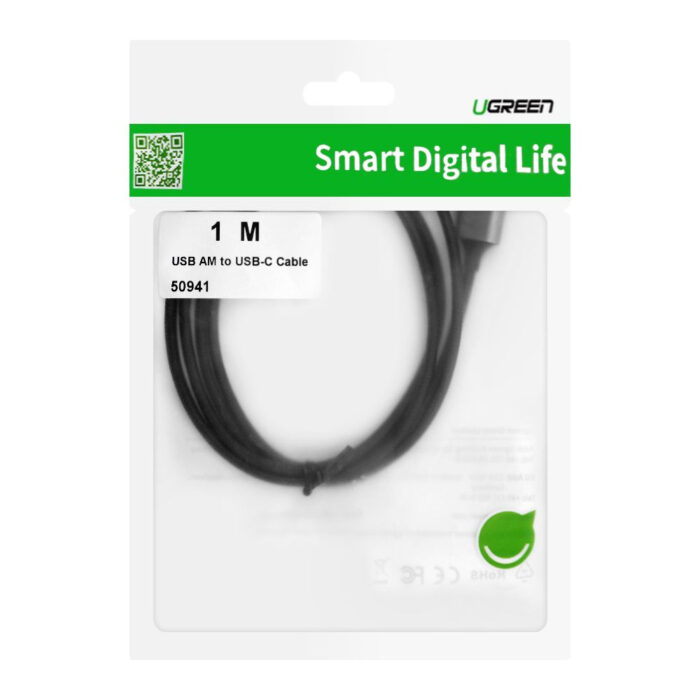 Ugreen USB A 2.0 na USB-C kotni kabel 1m - polybag - Image 3