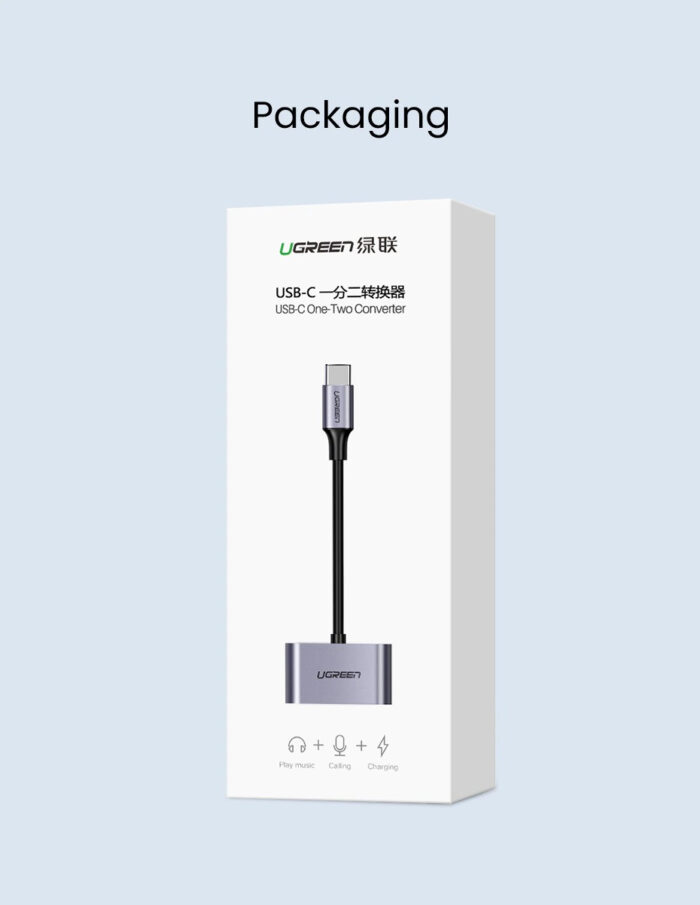 UGREEN USB-C v dvojni USB-C Adapter 2v1 - box - Image 3