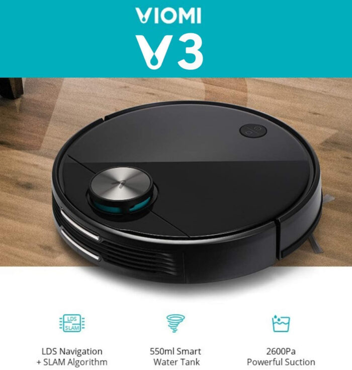 Viomi V3 robotski sesalnik, črn