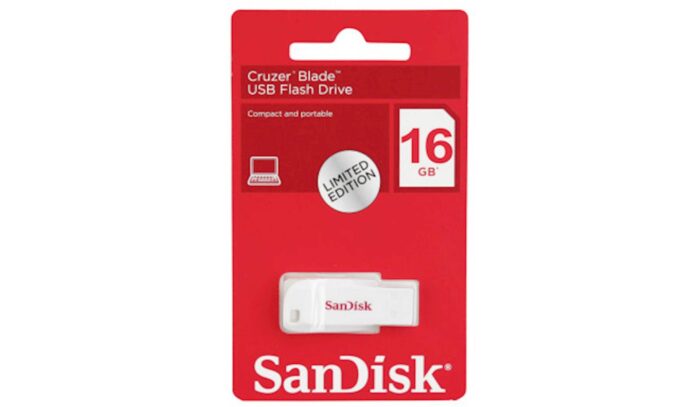 USB DISK SANDISK 16GB CRUZER BLADE BELA, 2.0, bel , brez pokrovčka - Image 3