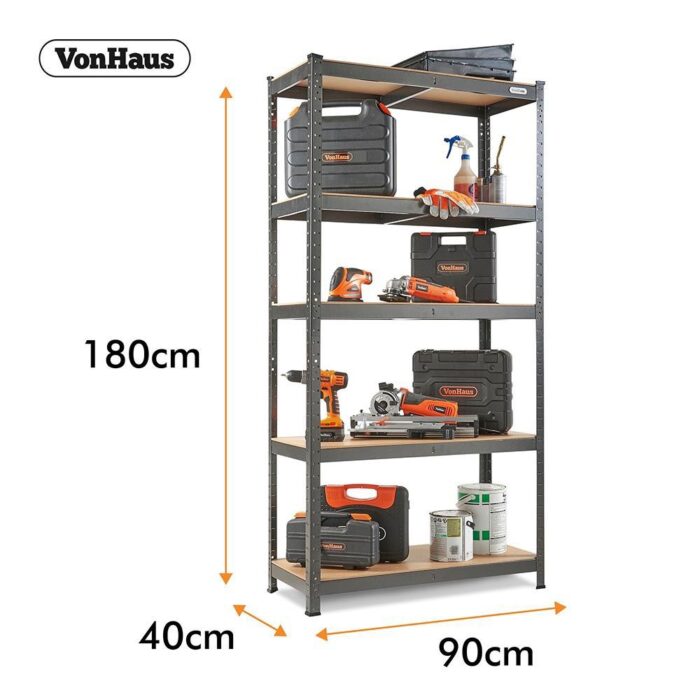 VonHaus 1.8m 5 polični regal HAMMERITE - Image 3