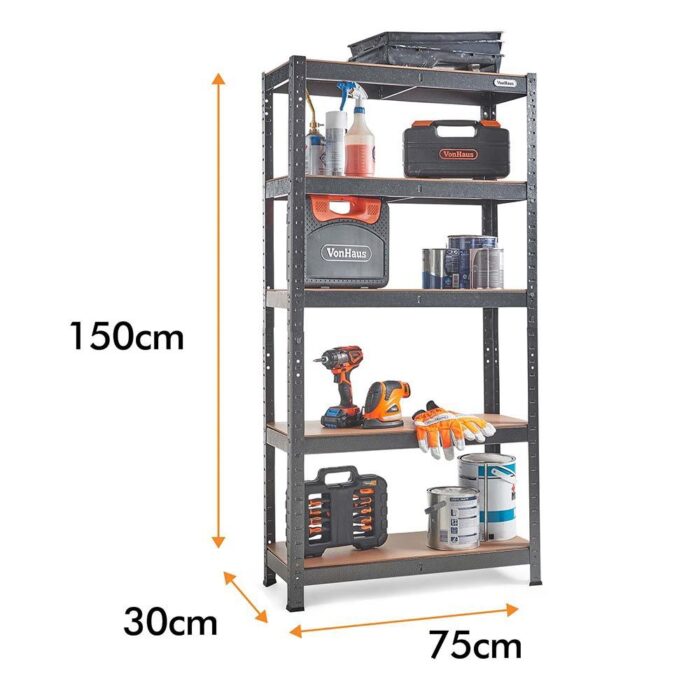 VonHaus 1.5m 5 polični regal HAMMERITE - Image 3