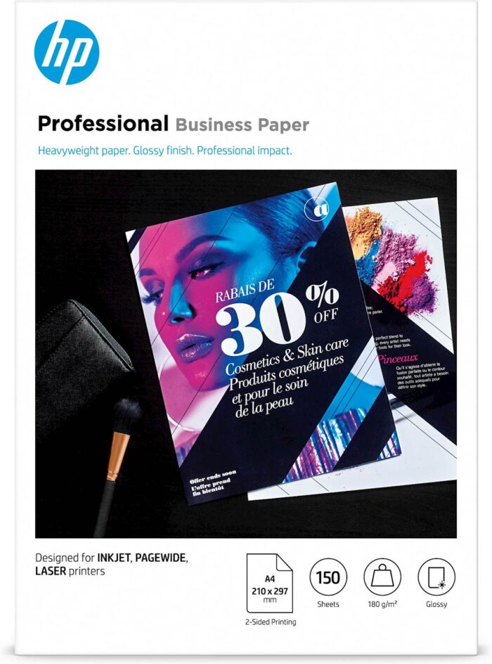 PAPIR HP PROFESSIONAL GLOSSY A4 FSC ZA INK & LASER 150 LISTOV 180 g/m2