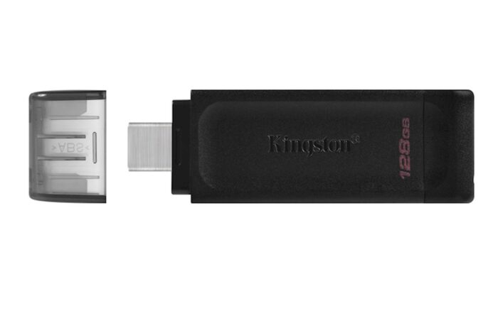 USB C DISK Kingston 128GB DT70, 3.2 Gen1, plastičen, s pokrovčkom