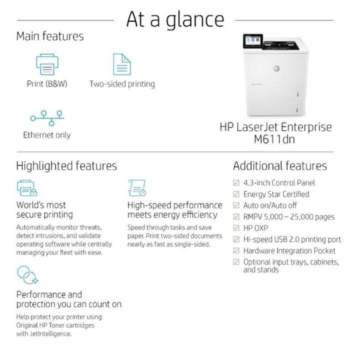 Laserski tiskalnik HP LaserJet Enterprise M611dn - Image 4