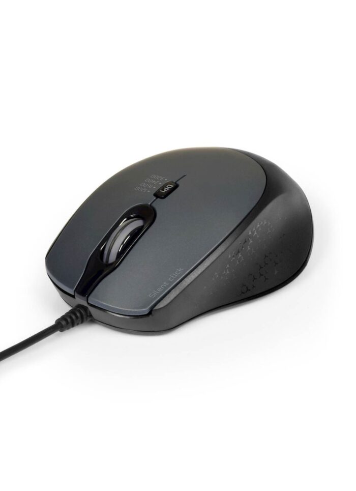 Miška PORT USB-A/USB-C, tiha, črna, 3600 dpi - Image 3