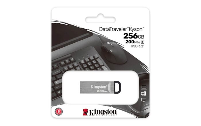 USB disk Kingston 256GB DT Kyson, 3.2 Gen1, 200/60MB/s, kovinski, brez - Image 5