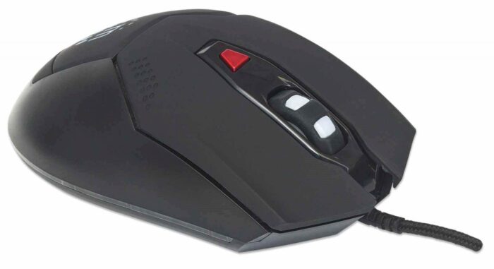 Žična optična igralna miška MANHATT črna, USB, nastavljiv DPI, 6 gumbov, LED - Image 3