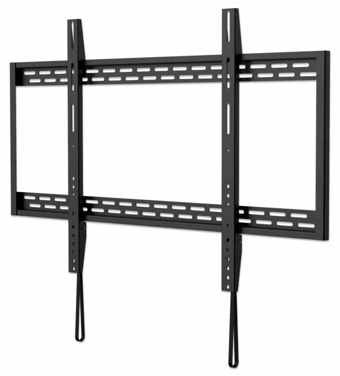 Stenski fiksni TV nosilec 60''-100'' MANHATTAN, 100kg, črne barve, ultra