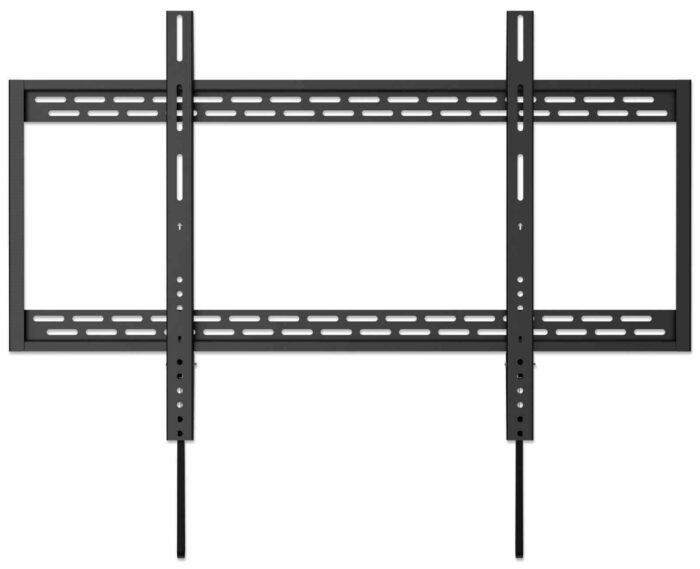 Stenski fiksni TV nosilec 60''-100'' MANHATTAN, 100kg, črne barve, ultra - Image 4