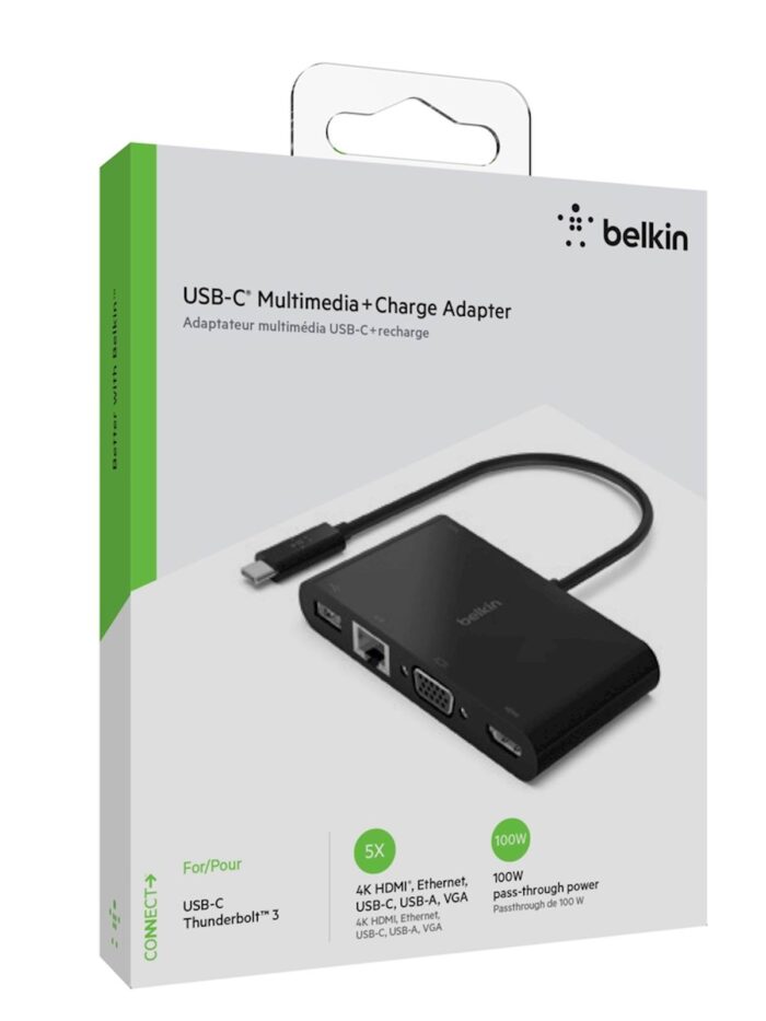 Belkin USB-C Multimedia Hub + Polnilec - slika 6