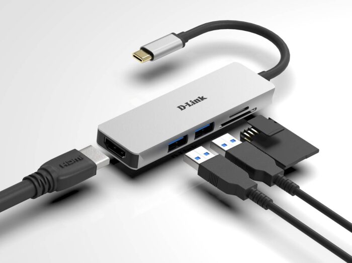 D-link 5-v-1 razdelilnik USB-C z bralnikom kartic HDMI in SD / microSD - Image 4