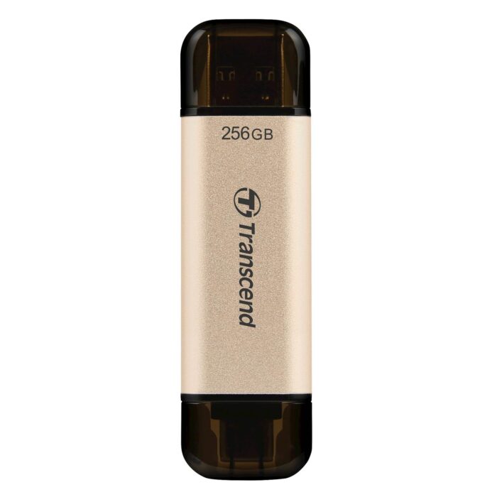 USB C & USB DISK TRANSCEND 256GB 930C, 3.2, 420/400MB/s, zlat, kovinski, TLC