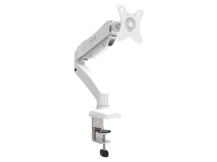 Namizni nosilec PORT za monitor, do max 8 kg, aluminj, bel / eregonomska - Image 3
