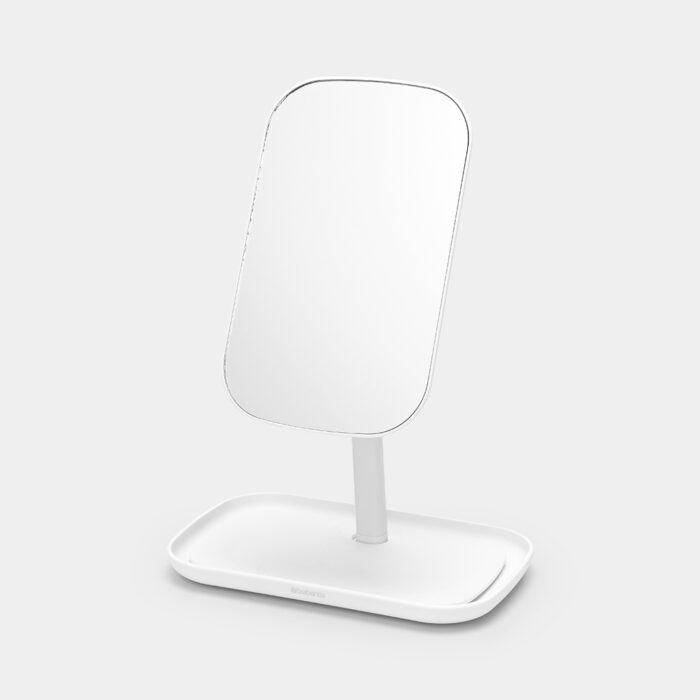 Brabantia ReNew ogledalo s posodico za odlaganje temno bela