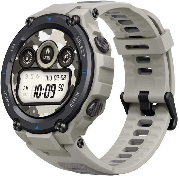 Amazfit T-Rex Pro pametna ura puščavsko siva