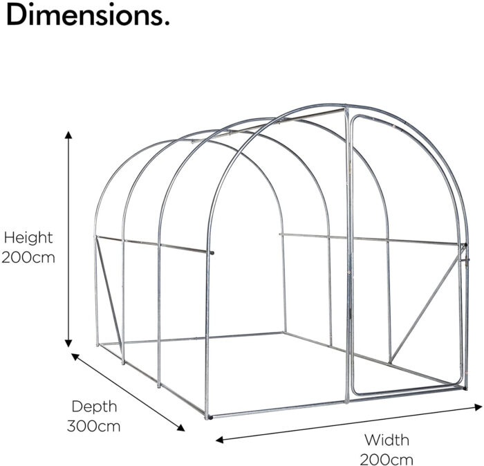 VonHaus rastlinjak 3x2x2m