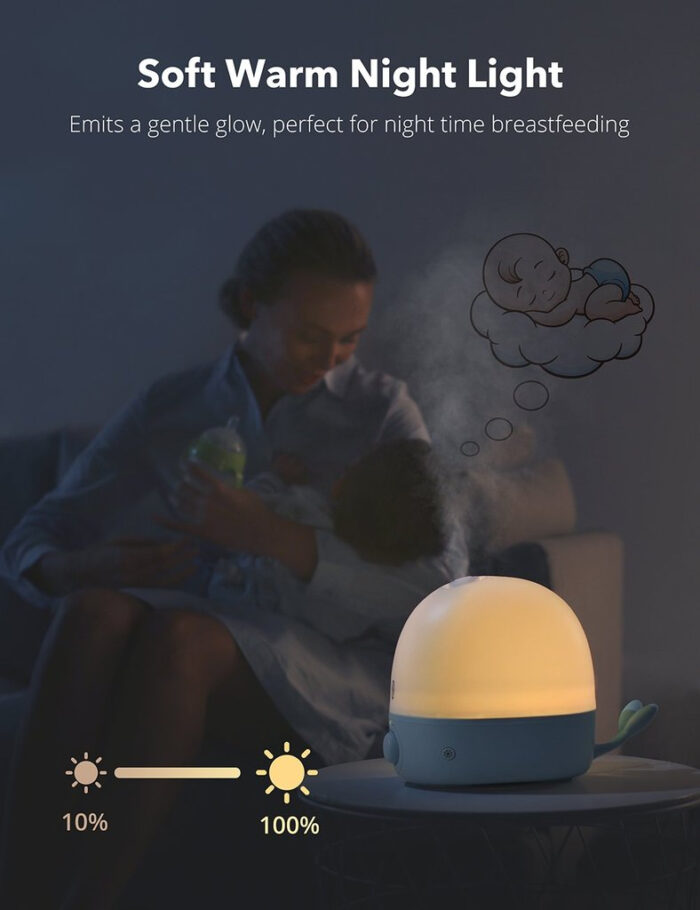 TaoTronics BPA-free 3v1 vlažilnik/difuzor zraka z nočno