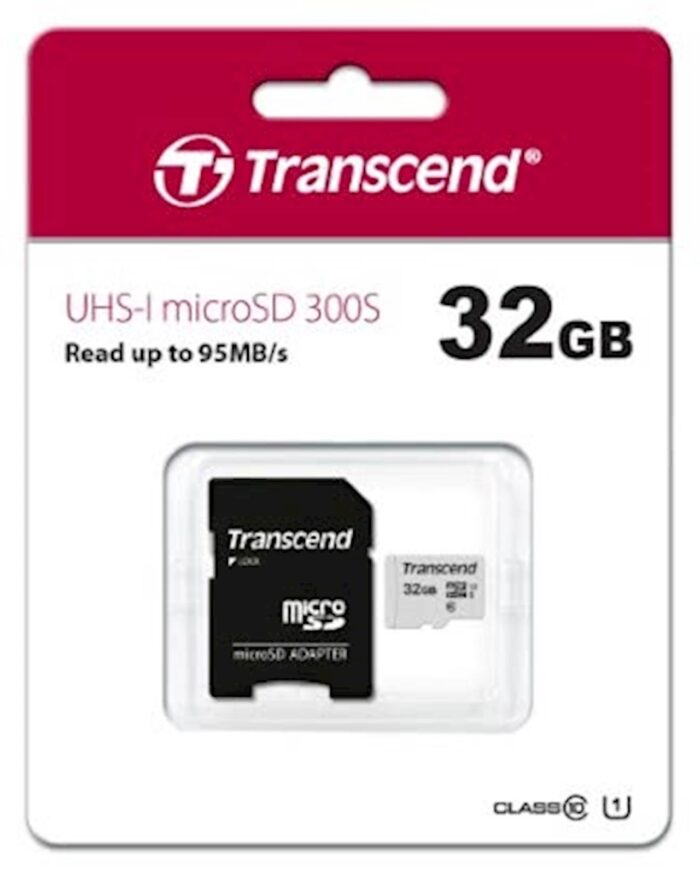 SDHC TRANSCEND MICRO 32GB 300S, 100/20MB/s, C10 - Image 3