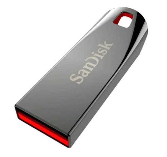 USB DISK SANDISK 32GB CRUZER FORCE, 2.0, sivo-rdeč, brez pokrovčka