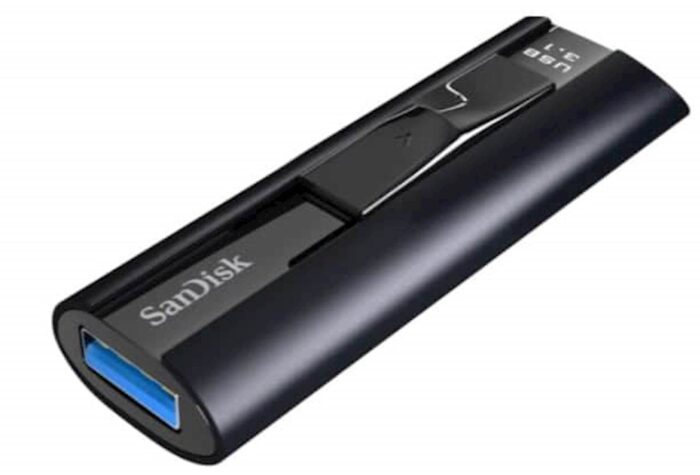 USB DISK SANDISK 256GB EXTREME PRO, 3.2, črn, drsni priključek, strojna