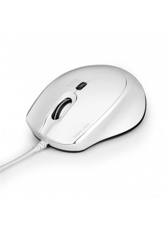 Miška PORT USB-A/USB-C, tiha, bela, 3600 dpi - Image 3