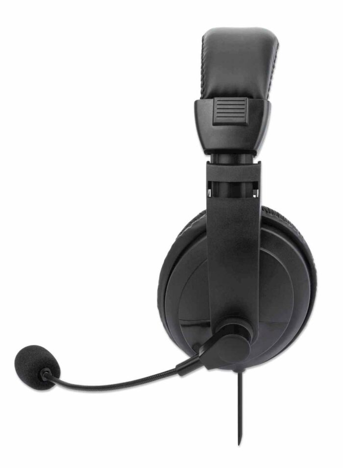 Stereo slušalke z mikrofonom USB MANHATTAN, črna - Image 5