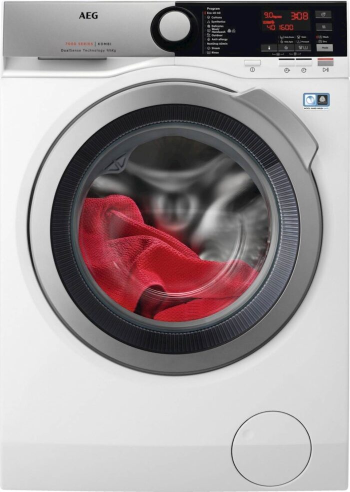 Pralno sušilni stroj AEG L7WBEN69S, 9+6 kg, inverter, para