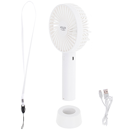 Adler AD 7331b prenosni mini ventilator 9 cm/3,5” USB bel - Image 3