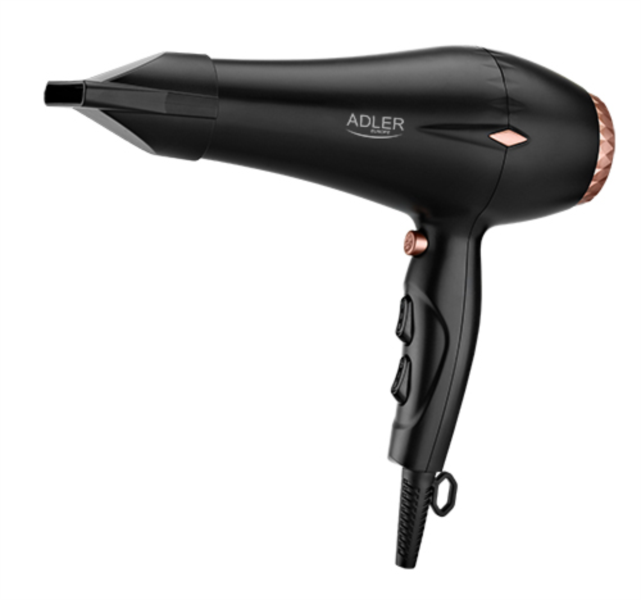 Adler sušilnik las 2000 W črno-zlat