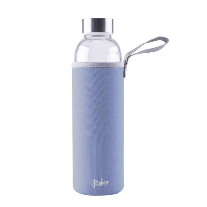 Steuber steklena flaška v etuiju 1000ml, modra