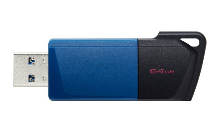 USB disk Kingston 64GB DT Exodia M, 3.2 Gen1, črno moder, drsni priključek - Image 3