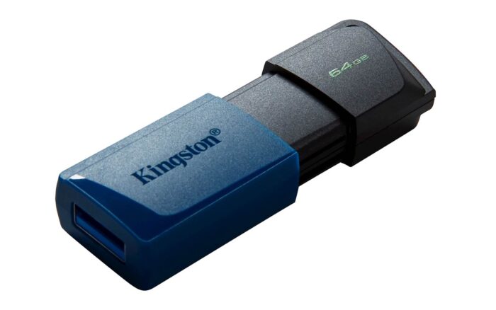USB disk Kingston 64GB DT Exodia M, 3.2 Gen1, črno moder, drsni priključek - Image 4