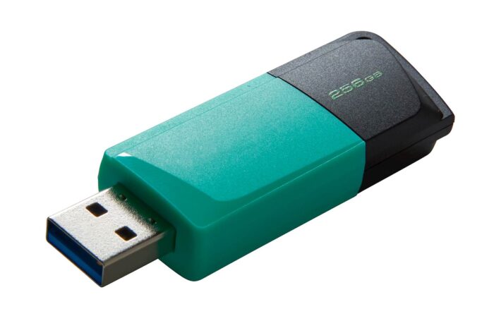 USB disk Kingston 256GB DT Exodia M, 3.2 Gen1, črno zelen, drsni priključek - Image 3
