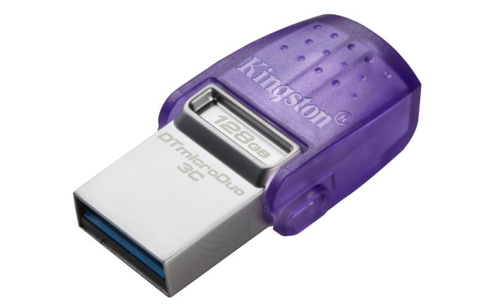 USB C & USB DISK Kingston 128GB DT microDuo3G3, 3.2 Gen1, OTG, s pokrovčkom - Image 3