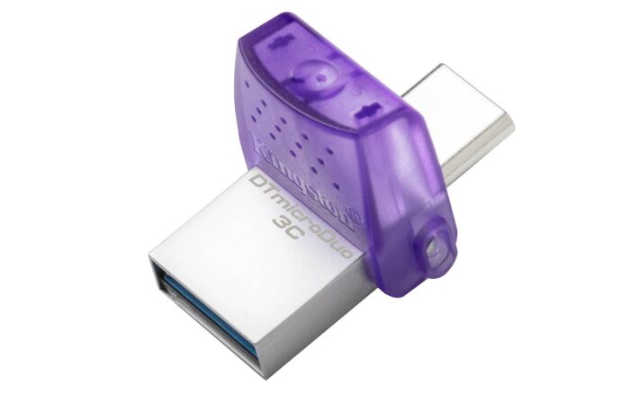 USB C & USB DISK Kingston 256GB DT microDuo3G3, 3.2 Gen1, OTG, s pokrovčkom - Image 3