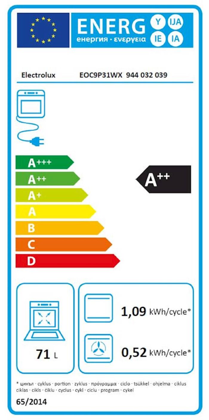 Vgradna pečica Electrolux EOC9P31WX, SteamCrisp, para + piroliza, WiFi - Image 6