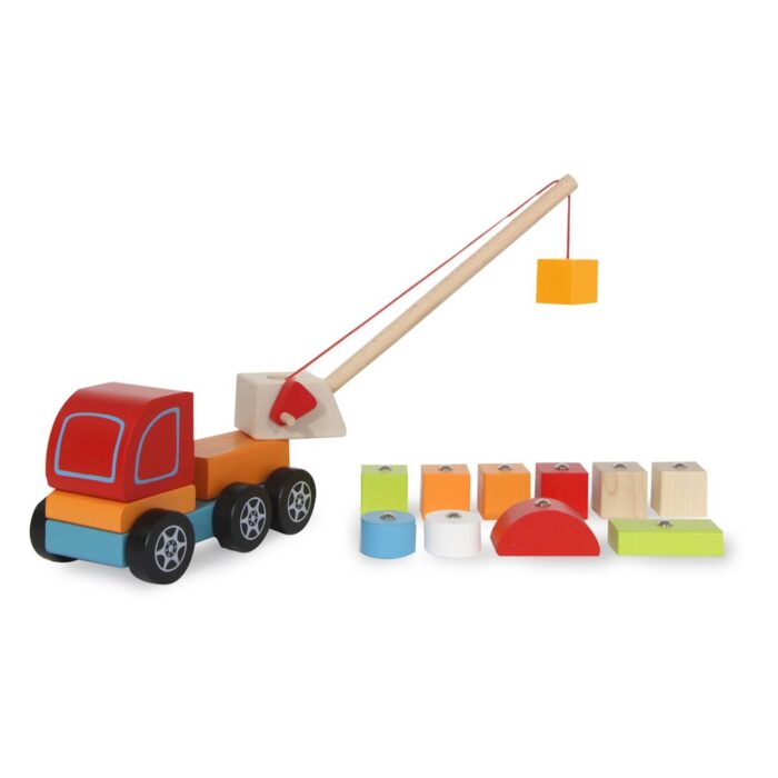 Jamara Wooden Toys Kidiwood plug-in Crane Truck - Image 3