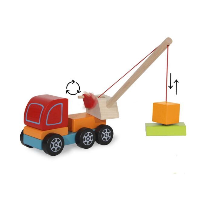 Jamara Wooden Toys Kidiwood plug-in Crane Truck - Image 4