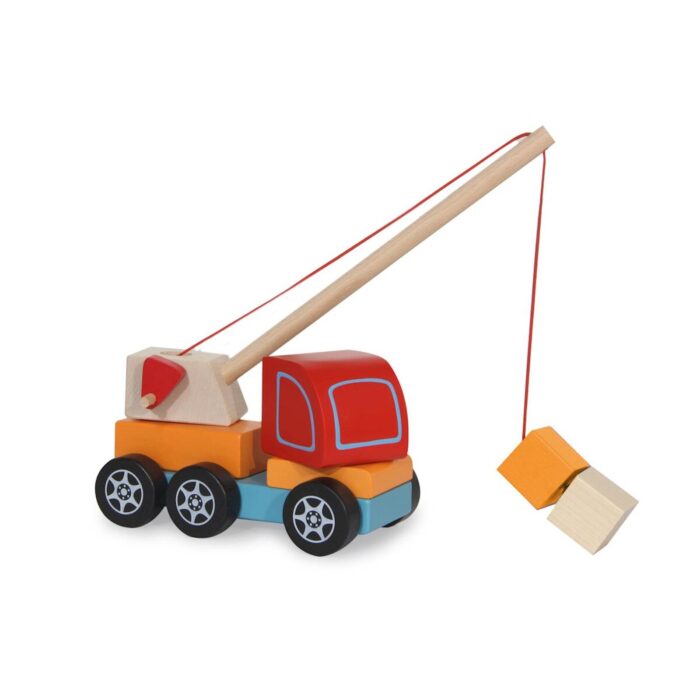 Jamara Wooden Toys Kidiwood plug-in Crane Truck - Image 5