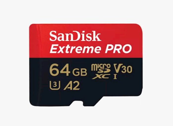 SDXC SANDISK MICRO 64GB EXTREME PRO, 200/90MB/s, A2, C10, UHS-I, U3, V30,