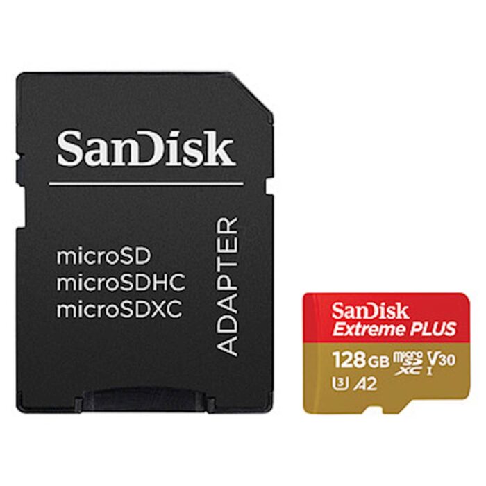 SDXC SANDISK MICRO 128GB EXTREME PLUS, 200/90MB/s, A2, UHS-I, V30, U3, C10,
