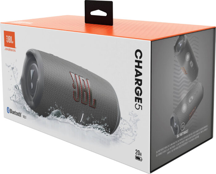 JBL Charge 5 brezžični Bluetooth zvočnik, siv