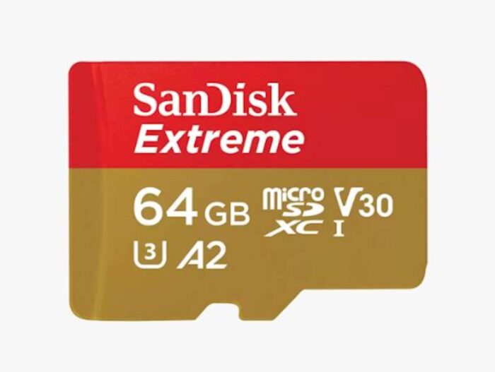 SDXC SANDISK MICRO 64GB EXTREME, 170/80MB/s, A2, U3, V30, C10, UHS-I,
