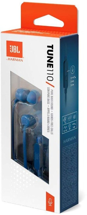 JBL Tune 110 In-ear slušalke z mikrofonom, modre - Image 3