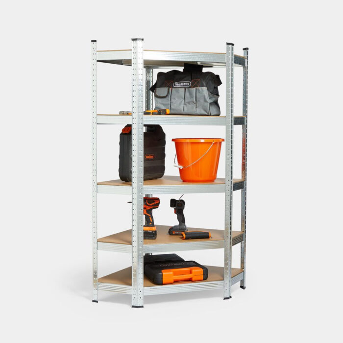 VonHaus kotni galvaniziran regal s 5 policami 1,5m